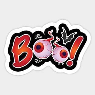 Boo scary EYEs Halloween Sticker